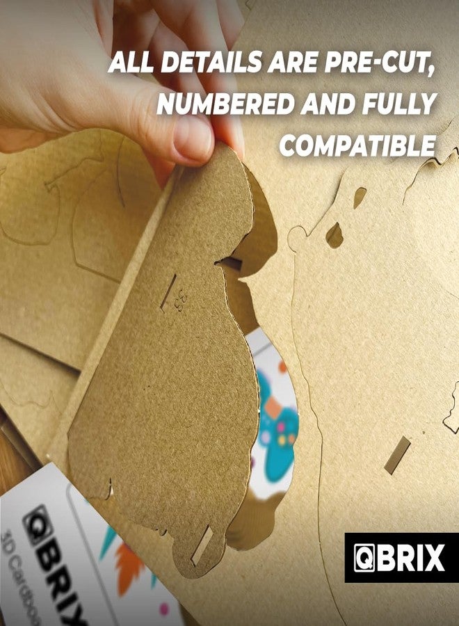 QBRIX Dinosaur Gamer 3D Puzzles for Adults, 3D Model Kit for Teens, DIY Crafts for Home Decor, Original Gift for Boys&Girls, Cardboard Model Building Kit - Image 4
